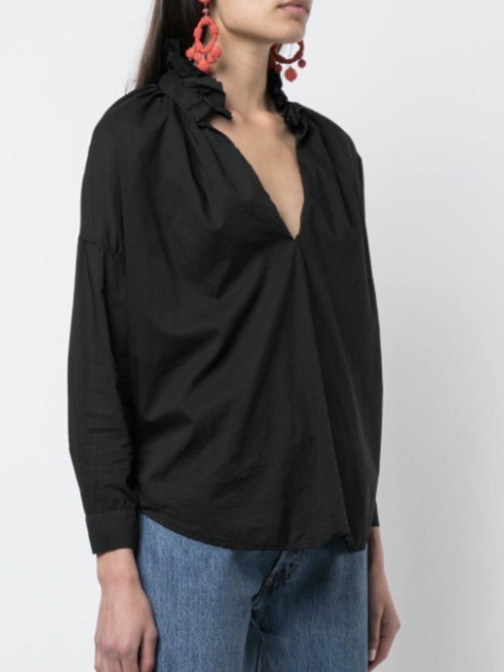 A Shirt Thing Penelope Blouse In Black